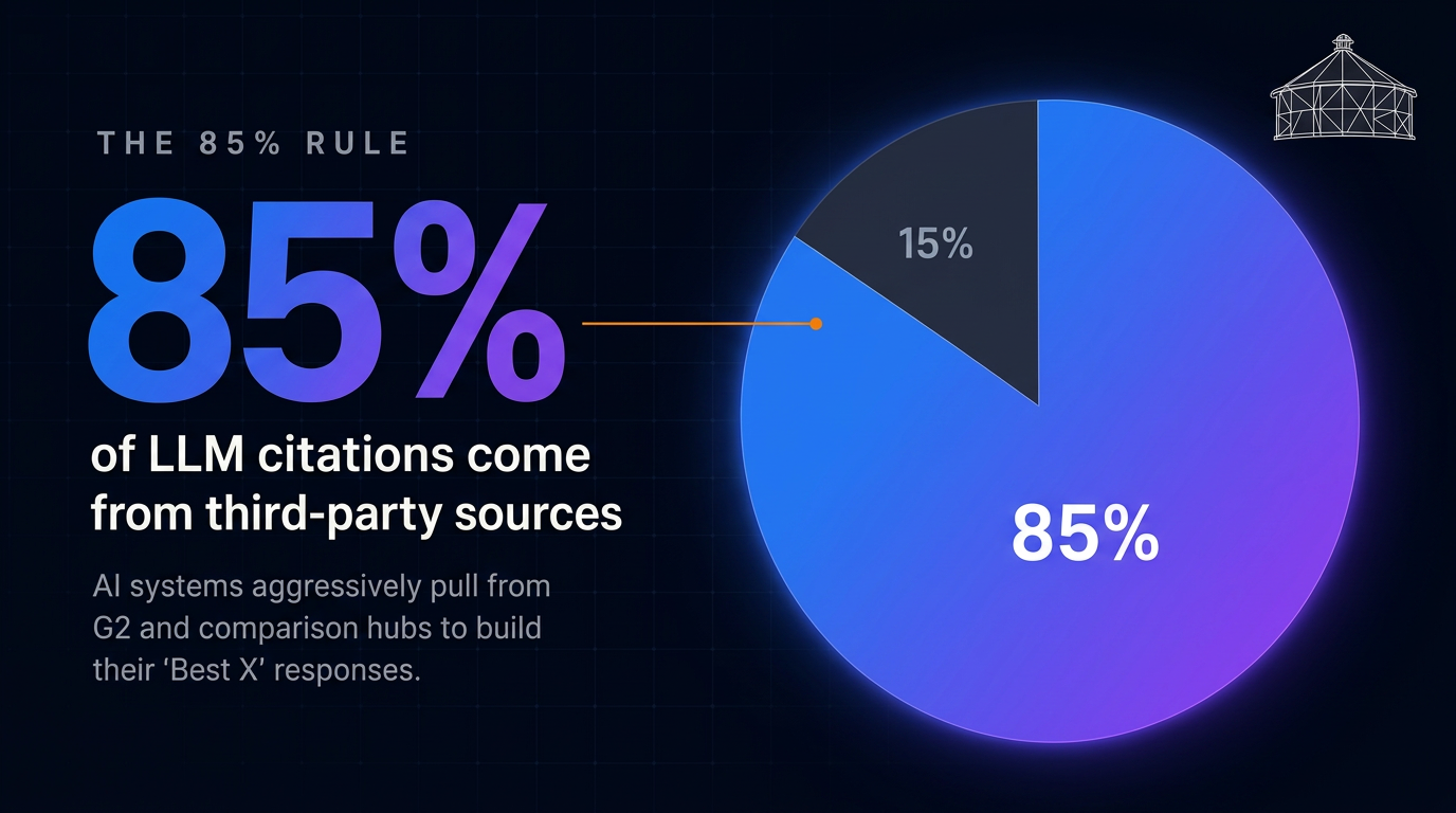 Review site citation share across AI engines